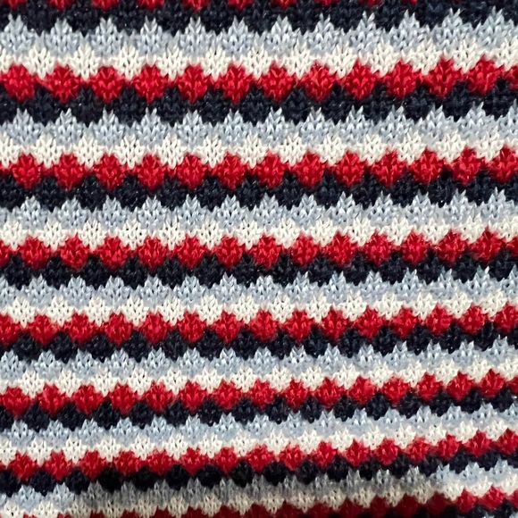 Zara Red and White and Blue Striped Short Sleeve Top Knit Top EUC  Size M - Picture 2 of 3